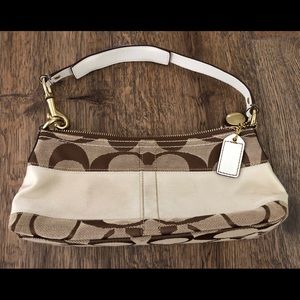 Coach Khaki/Cream Small Bag